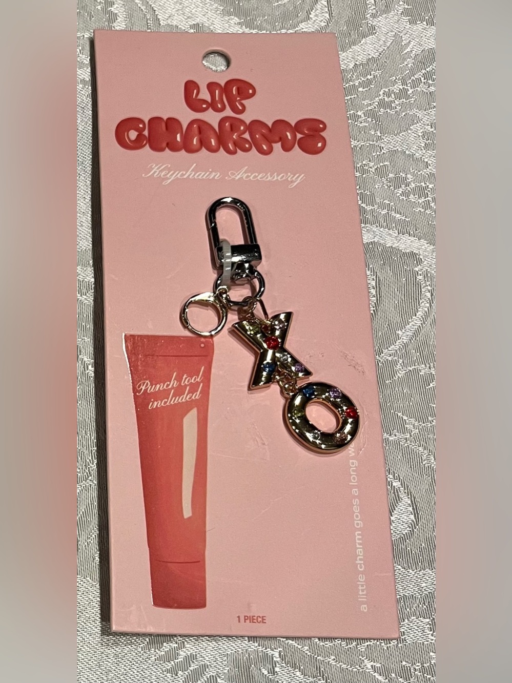 Lip Charm XO Keychain Charm